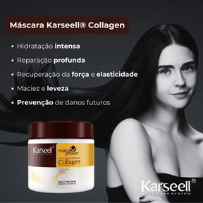 Máscara Karseell Collagen Original 500ml – Hidratação Profunda e Reconstrução