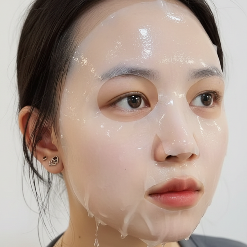 máscara facial colágeno, máscara hidratação profunda, máscara reafirmante, máscara split facial, skincare colágeno, máscara para linhas finas, máscara tecido rosto, hidratação pele do rosto, máscara tipo spa, cuidados com a pele