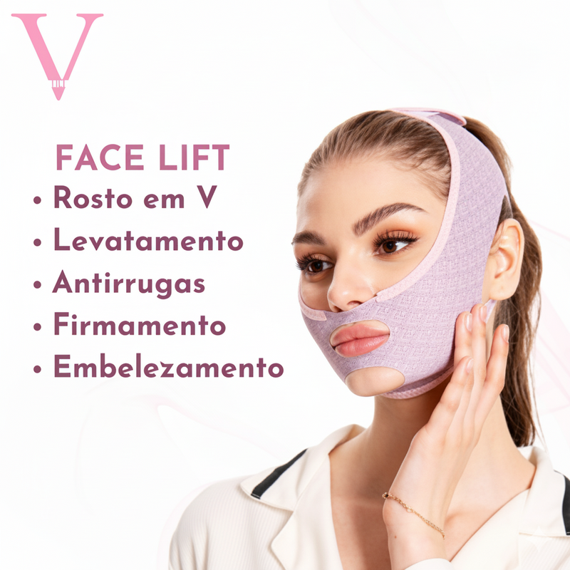 máscara vface, máscara lifting facial, máscara antirrugas, máscara reafirmante rosto, lifting facial em casa, máscara v line, máscara contra flacidez, cuidados com a pele, rejuvenescimento facial, máscara beleza feminina