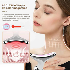 Rejuvenescedor Facial Com Terapia Térmica e Estimulação Muscular