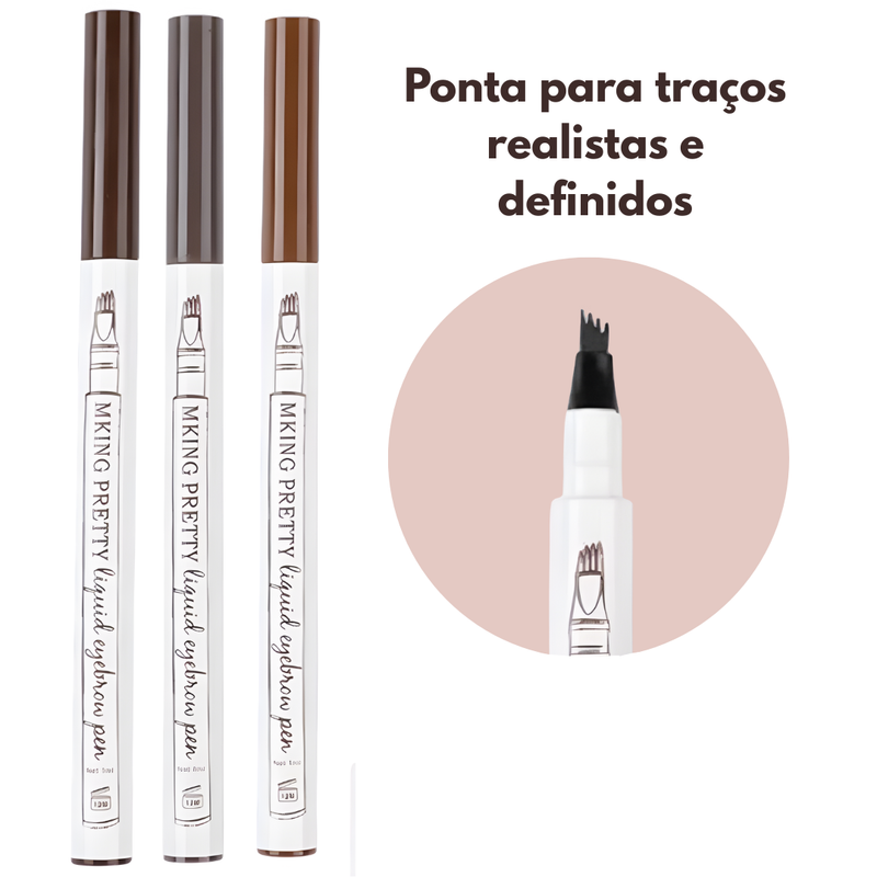Caneta para Sobrancelha Fio a Fio à Prova d’Água Makeup