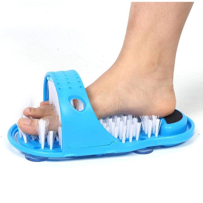 Chinelo Escova Lavar Massagear Pés Banho Pedra Pomes