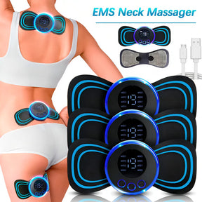 Kit com 2 Mini Massageadores Elétricos Portáteis – Alívio para Dores no Pescoço e Corpo