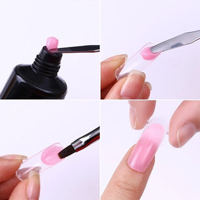 Kit Alongamento Poligel Polygel + Molde F1 + Lixa + Mini Cabine De Unha