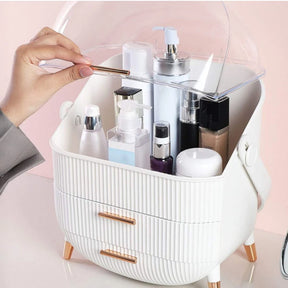 Maleta 3 Compartimentos Maquiagem Cosmético Alça Perfeito para Viagem