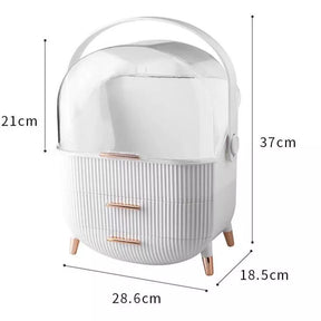 Maleta 3 Compartimentos Maquiagem Cosmético Alça Perfeito para Viagem