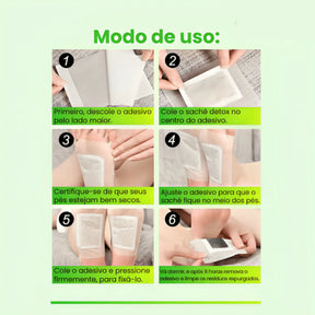 Kit Adesivo Para Os Pés Eliminador de Toxinas