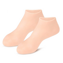 meias de silicone, meia hidratante pés, cuidados com os pés, calcanhar rachado, spa dos pés, meia gel hidratante, tratamento para pés secos, protetor de calcanhar, meia spa doméstico, regenerador de pele pés