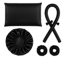 kit cetim anti frizz touca cetim + modelador sem calor curling rod + fronha