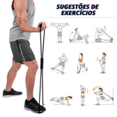 Kit5 Elástico de Treino Mini Band + Elástico Tensão Extensor Exercício Treino Funcional Fisioterapia