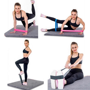 Kit5 Elástico de Treino Mini Band + Elástico Tensão Extensor Exercício Treino Funcional Fisioterapia