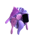 kit escovas de cabelo, escova raquete, escova polvo, escova mágica, escova massageadora, touca de cetim, kit capilar completo, cuidados com o cabelo, escova para cachos, escova desembaraçante