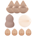 kit esponjas maquiagem, esponja de maquiagem, puff de pó facial, esponja beauty blender, kit maquiagem profissional, esponja molhada e seca, aplicador de base, acessório de maquiagem, conjunto de esponjas, puff facial maquiagem